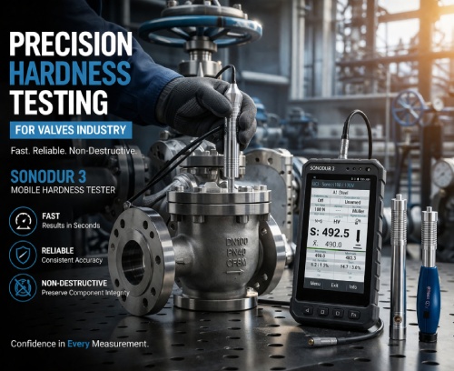 Hardness Testing for Valves Fast Reliable Non –Destructive With SONODUR 3